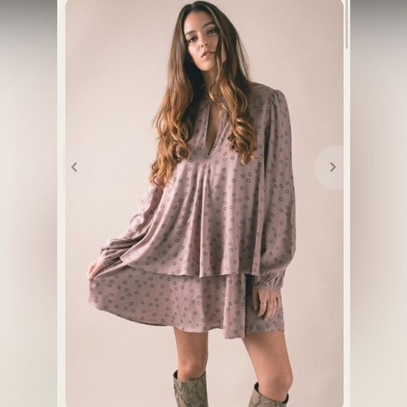 Free People Beck Tiered Boho Dress Size Small - Picture 1 of 8